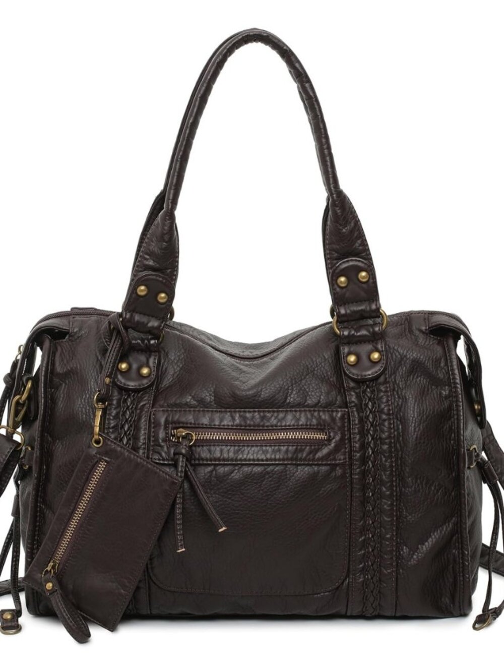 Y2K Vintage Hobo Shoulder Bag for Women, Vegan Leather Tote